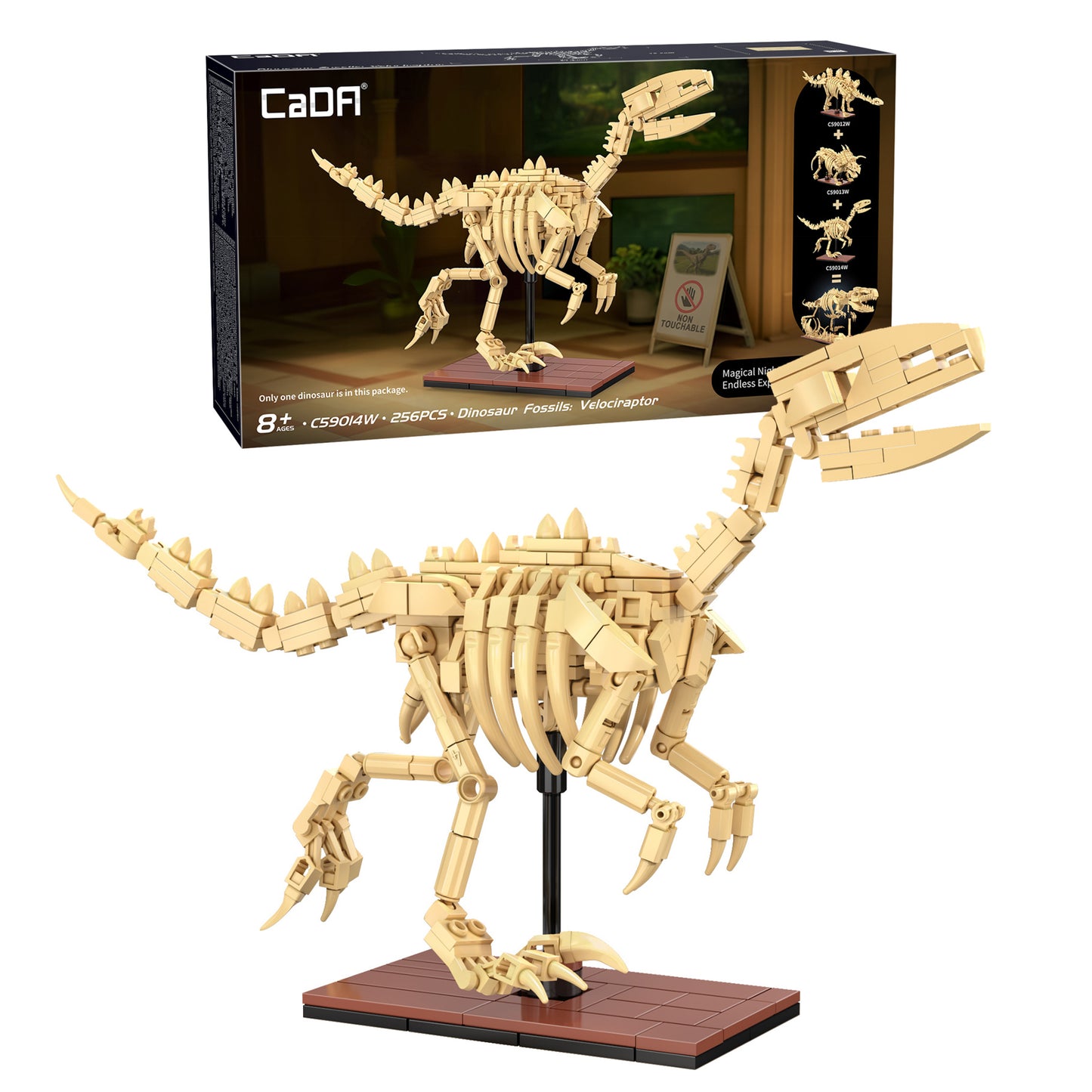CaDA Dinosaur Fossils: Velociraptor - 256 pcs C59014W