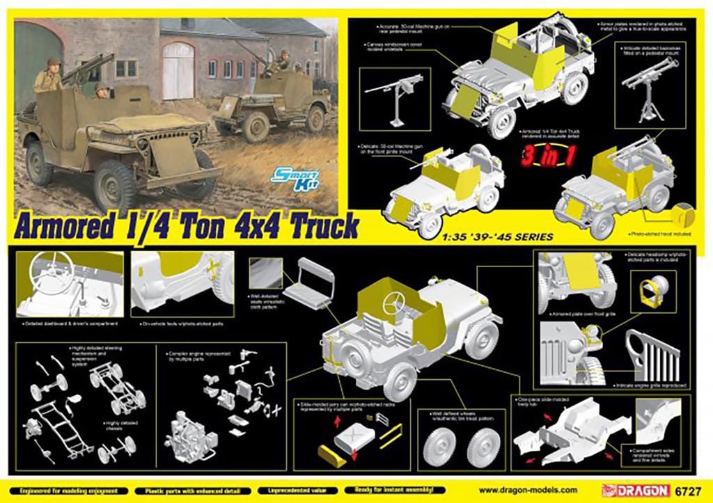 Dragon 1/35 ARMORED 1/4 TON 4X4 TRUCK D6727