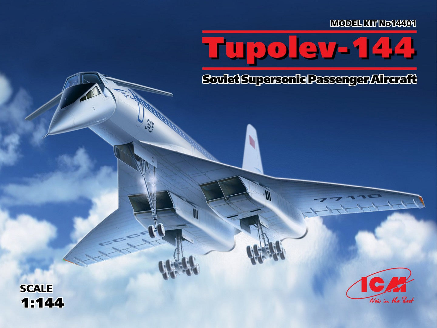 Tupolev-144, Soviet Supersonic Passenger Aircraft ICM14401