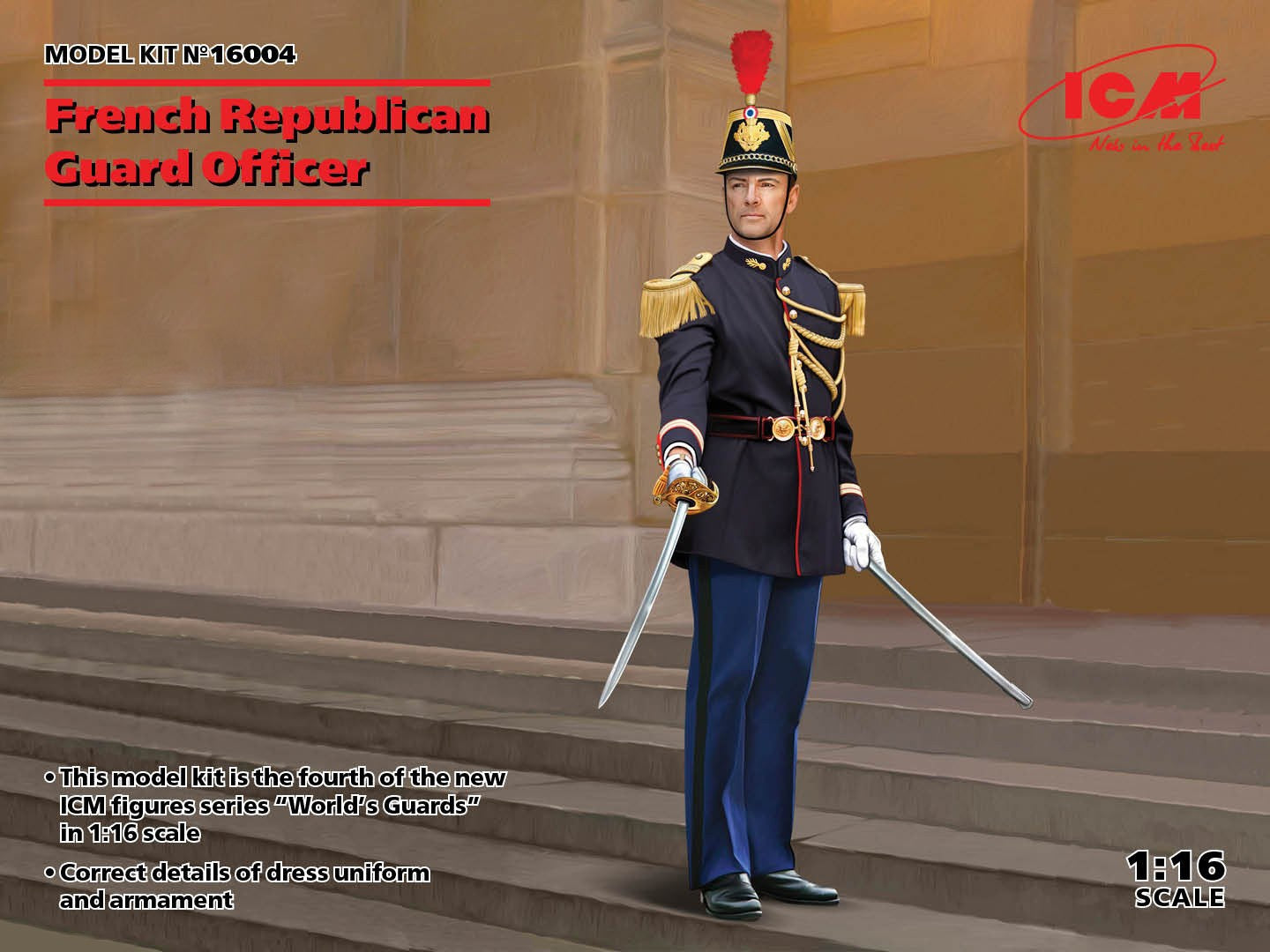 French Republican Guard Officer 1:16 Figure ICM16004