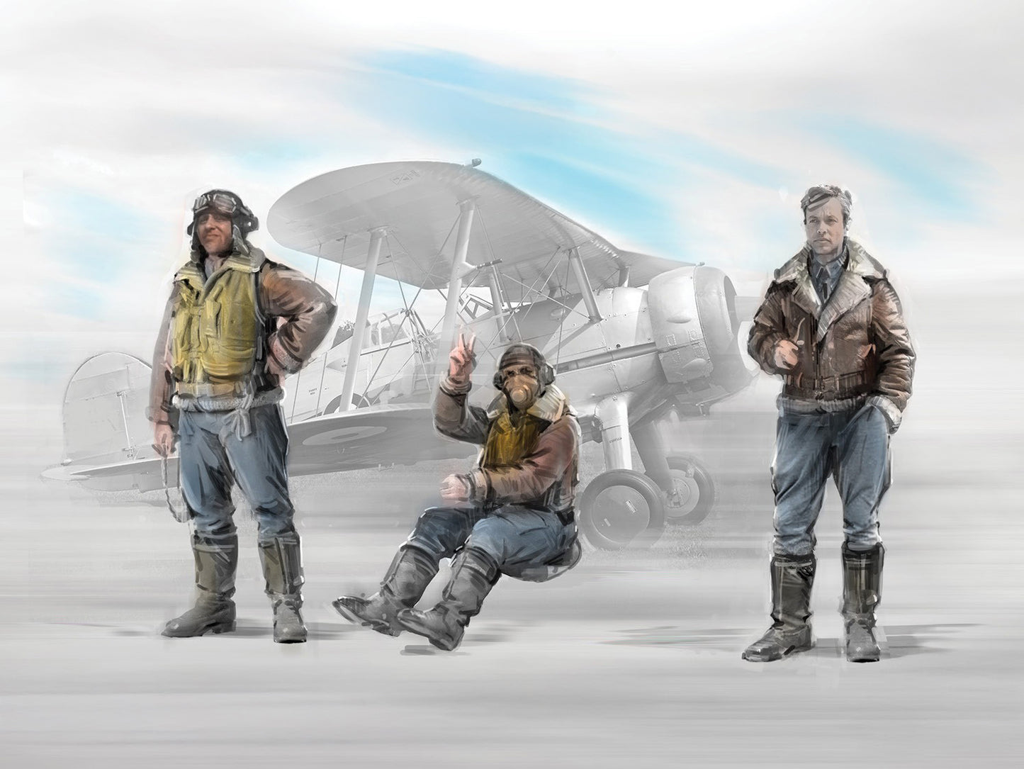 British Pilots (1939-1945) 3 Figures ICM32105