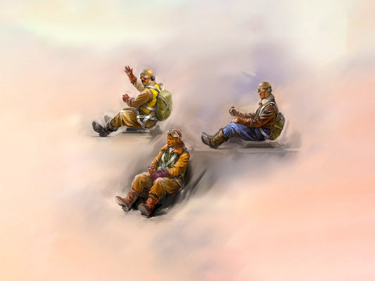 WWII Axis Pilots In The Cockpit (German, Italian, Japanese) 3 Figures ICM32111