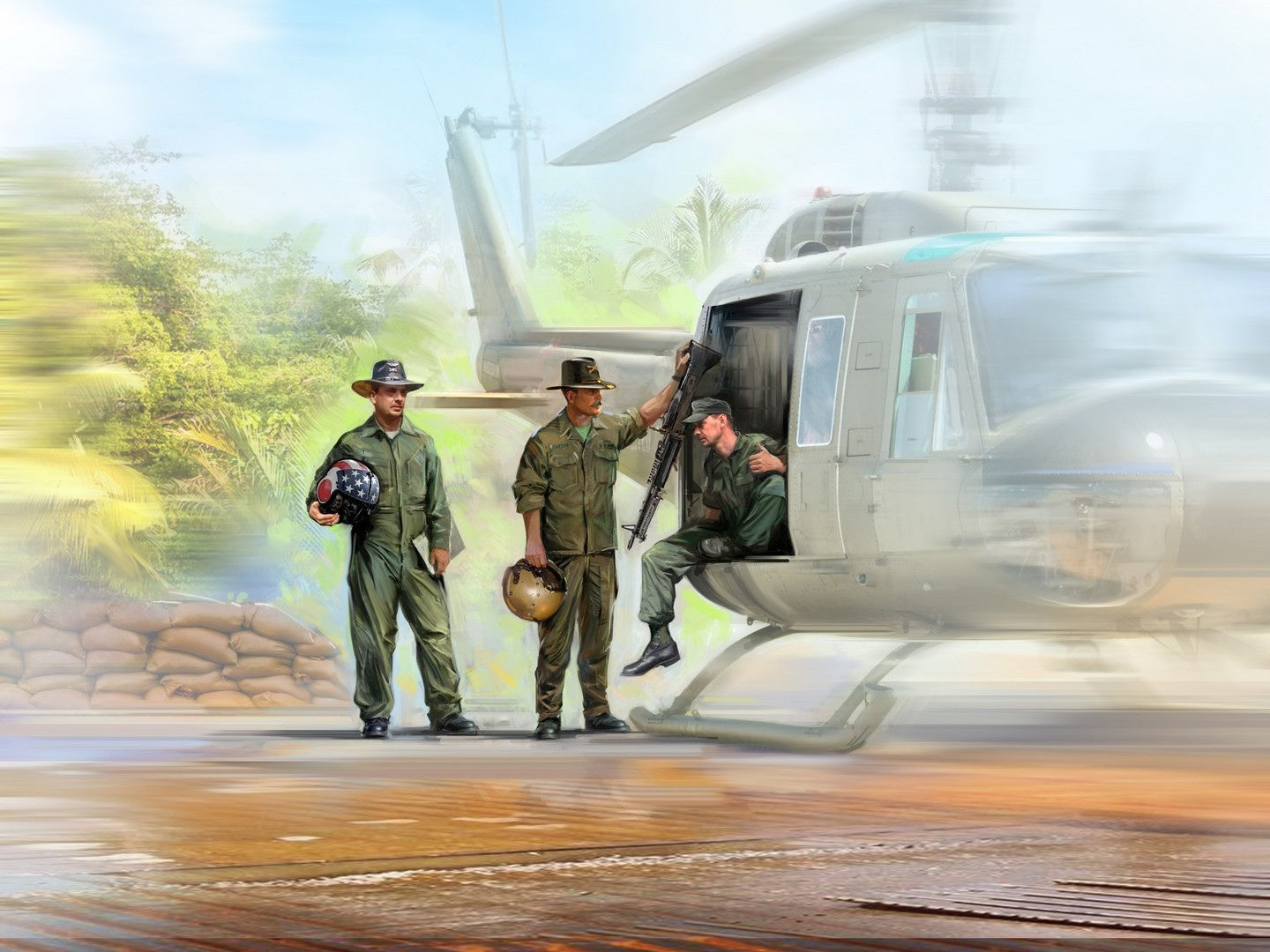 U.S. Helicopter Pilots (Vietnam War) 3 Figures ICM32114