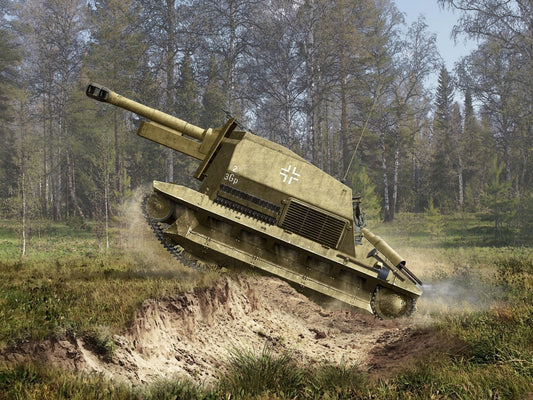 10.5cm leFH 16(Sf) auf Geschutzwagen FCM36(f), WWII German Self-Propelled Howitzer  ICM35340