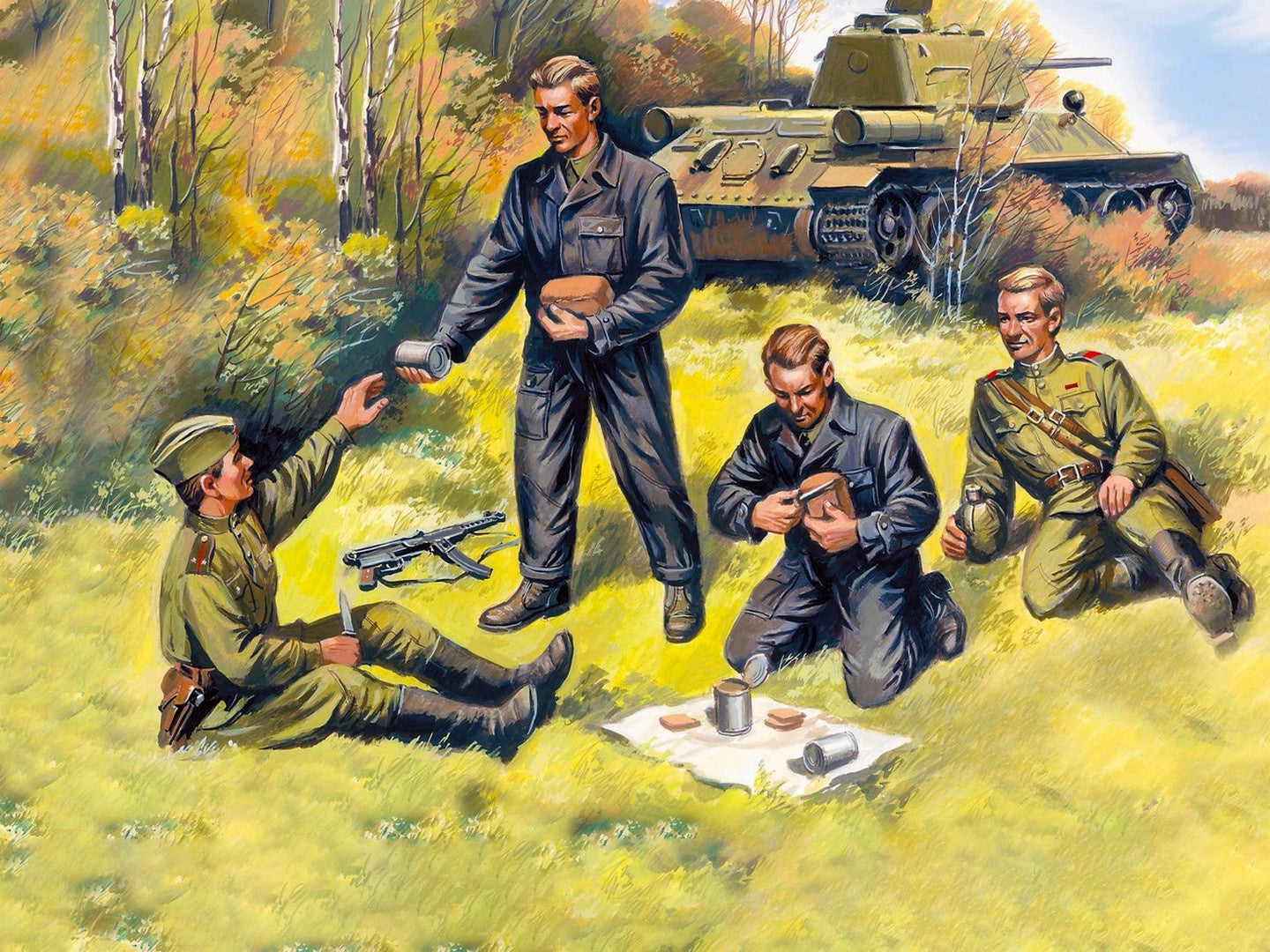Soviet Tank Crew (1943-1945) 4 Figures ICM35351