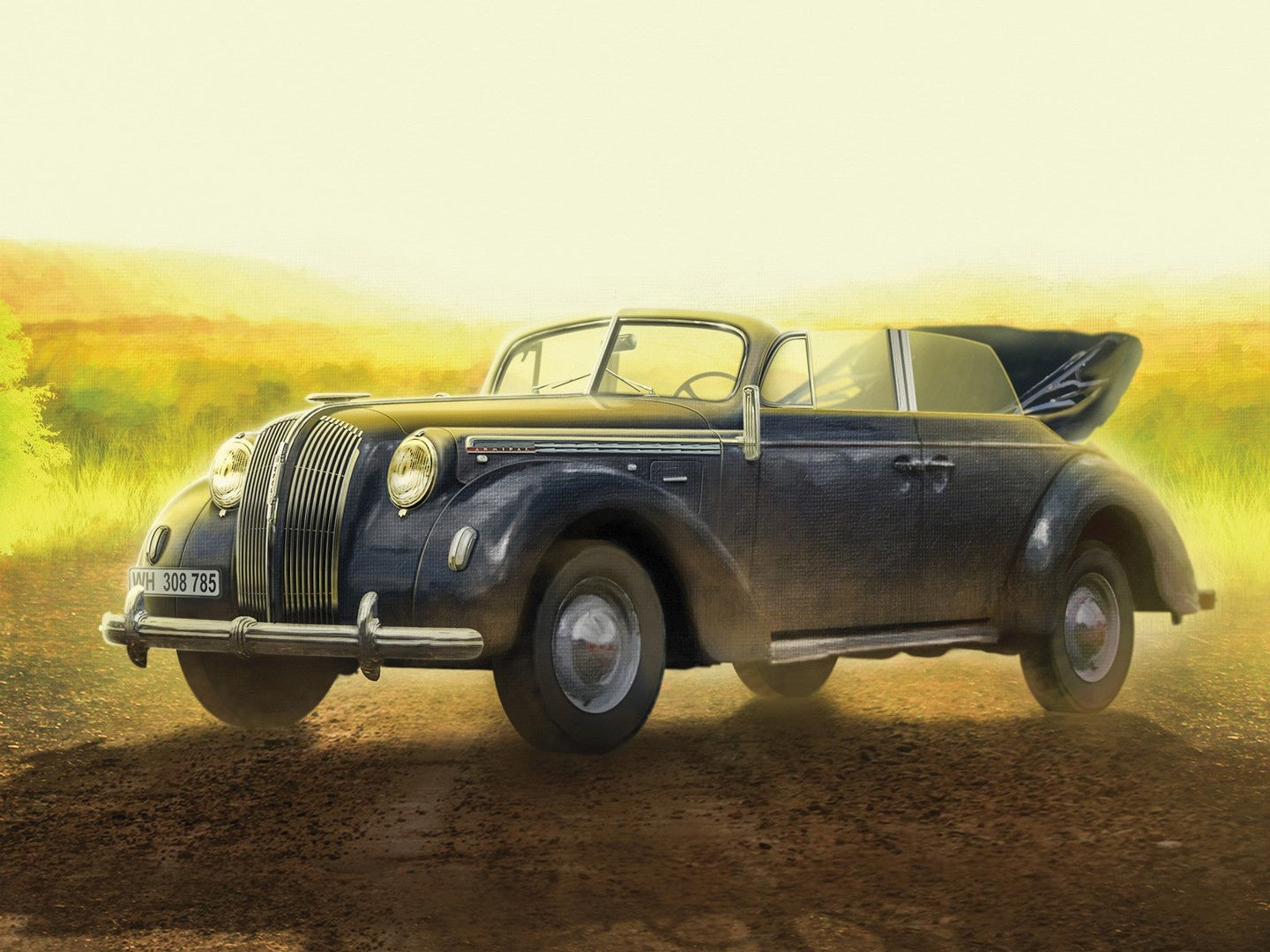 Admiral Cabriolet, WWII German Staff Car with 4 Figures ICM35471