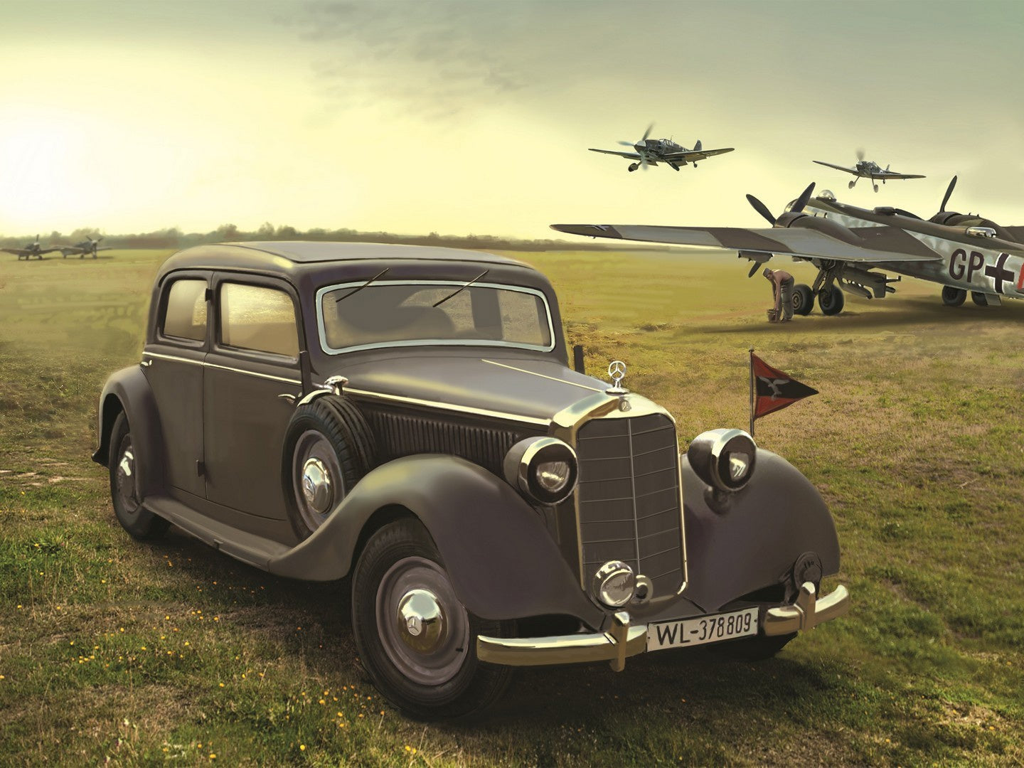 Typ 320 (W142) Saloon, WWII German Staff Car   ICM35537