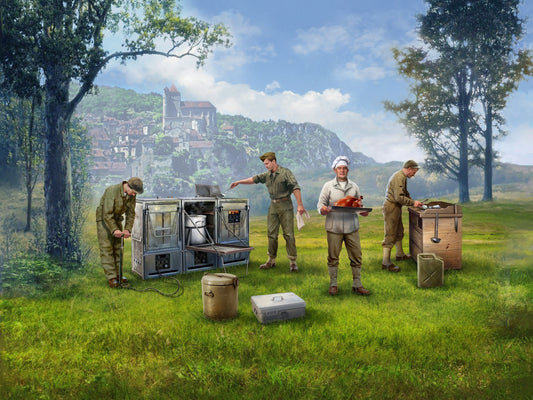 US Field Stove M1937 with Cooks (4 Figures & Accessories) ICM35619