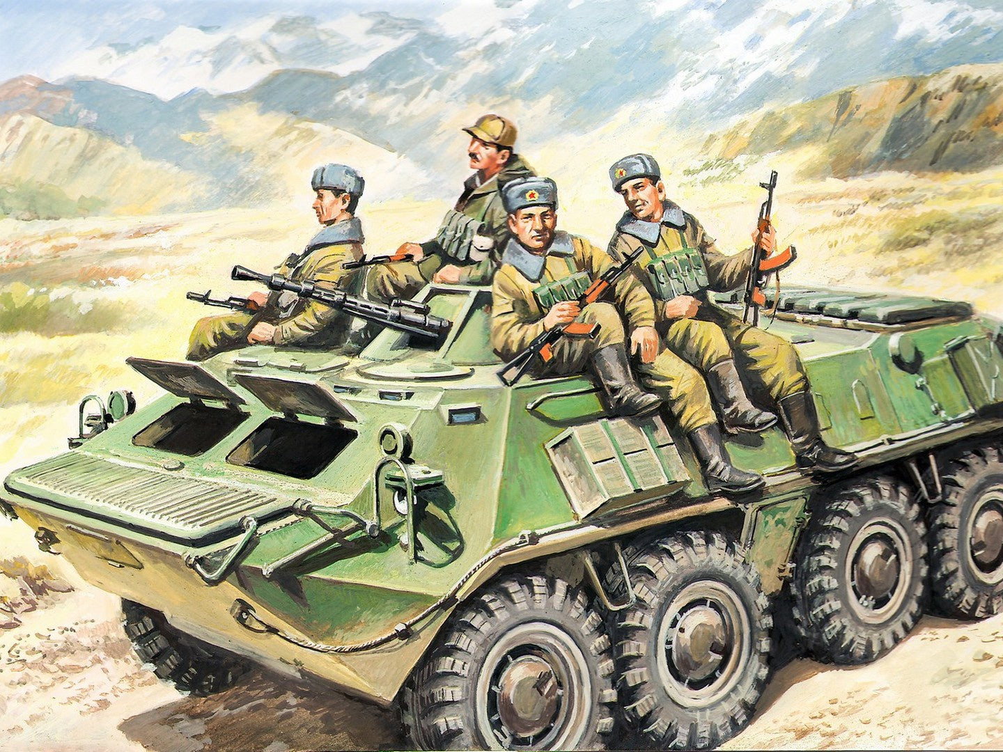 Soviet Armoured Carrier Riders (1979-1991) 4 Figures ICM35637