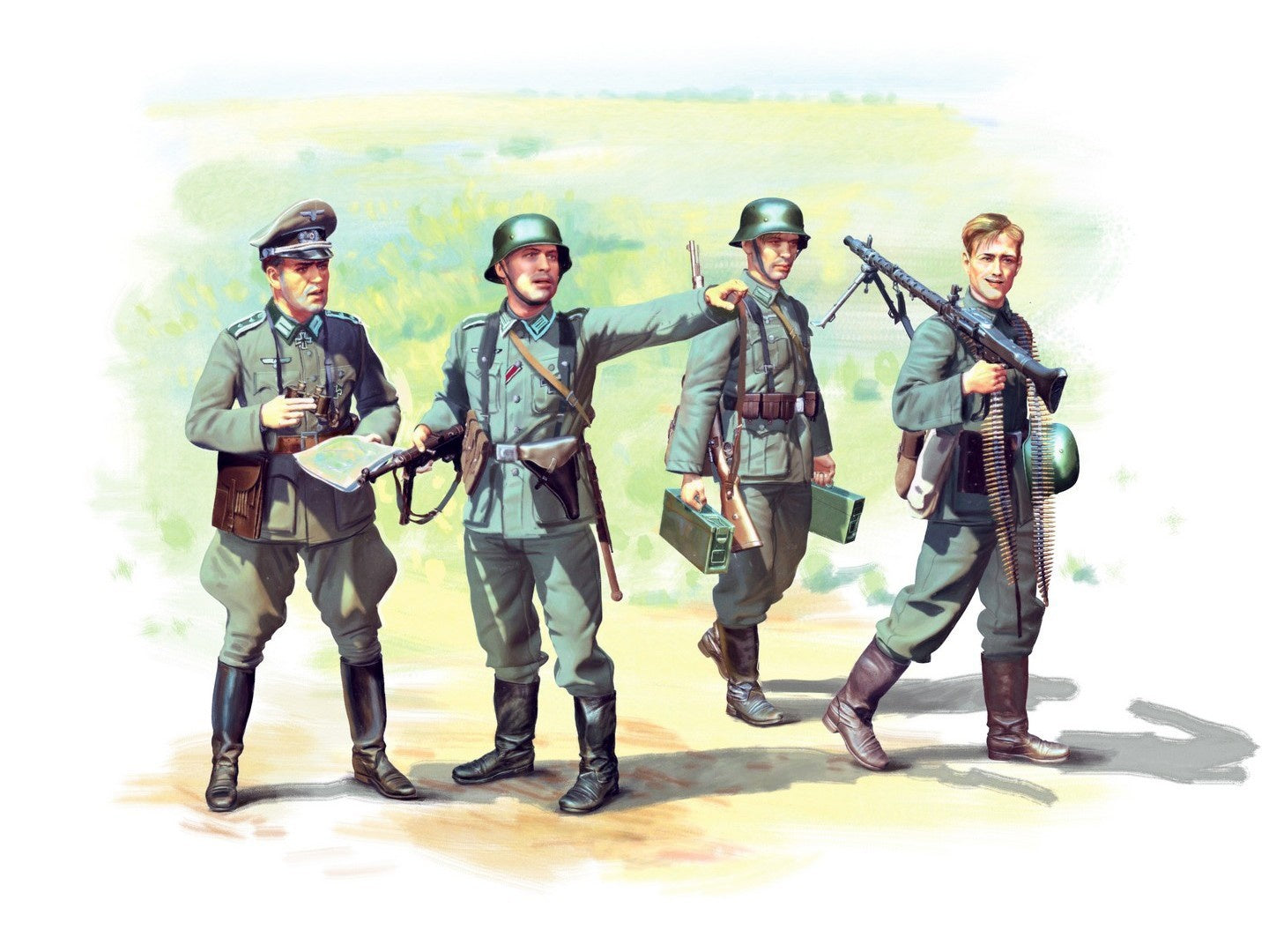 German Infantry (1939-1942) 4 Figures ICM35639