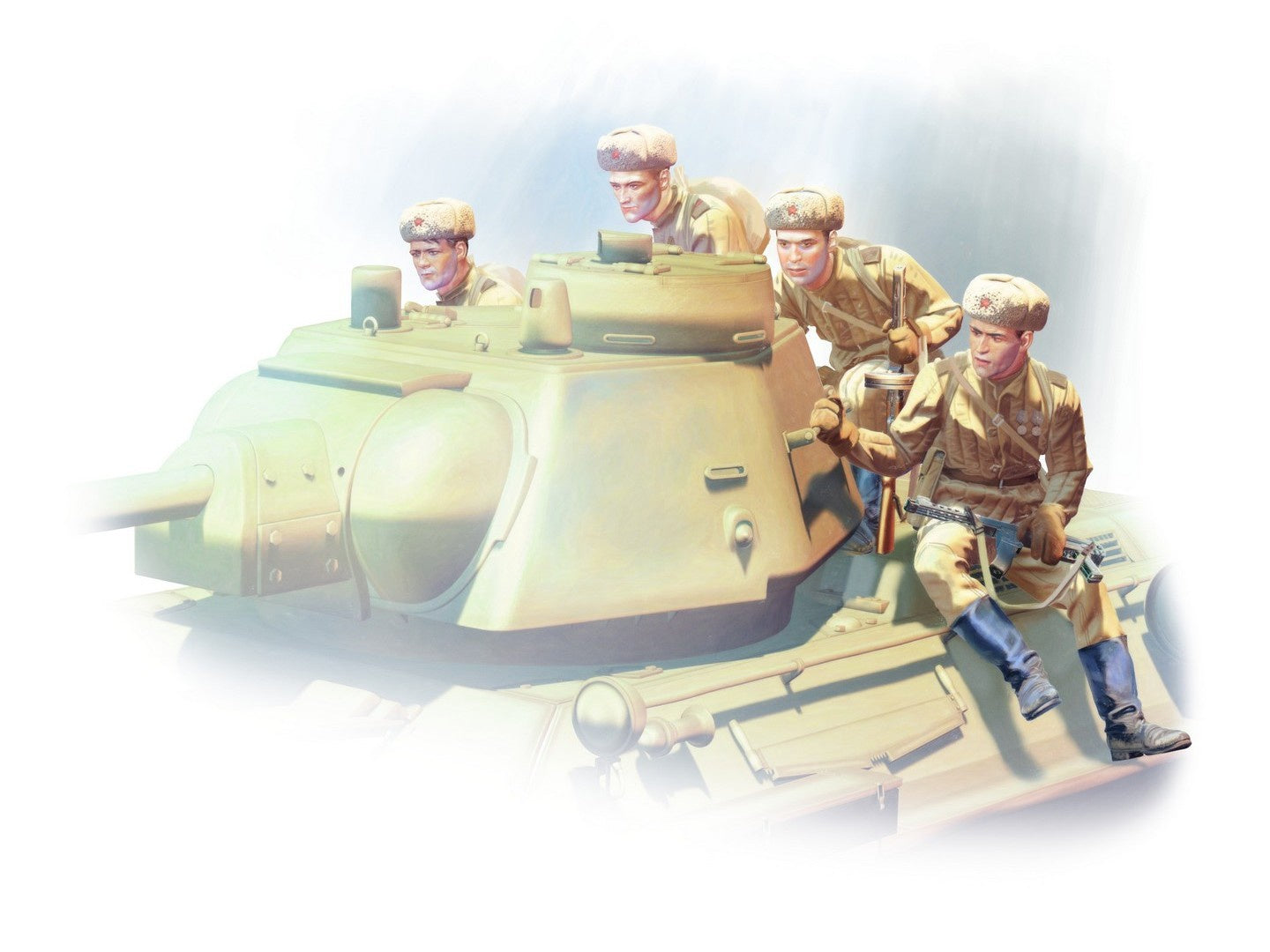 Soviet Tank Riders (1943-1945) 4 Figures ICM35640
