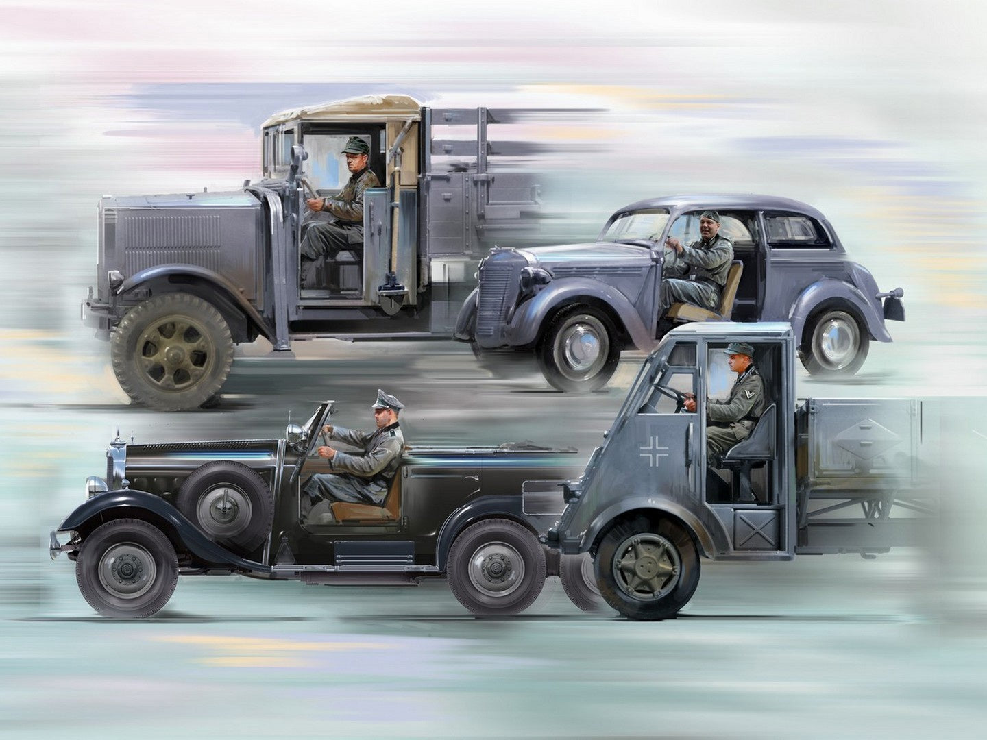 German Drivers (1939-1945) 4 Figures ICM35642