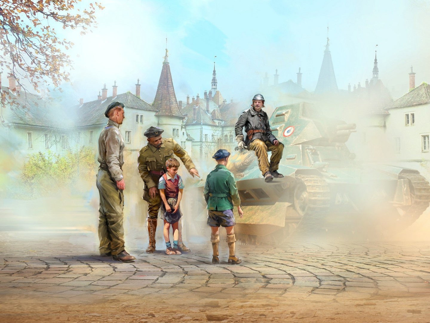 WWII French Tank Crew 4 Figures ICM35647