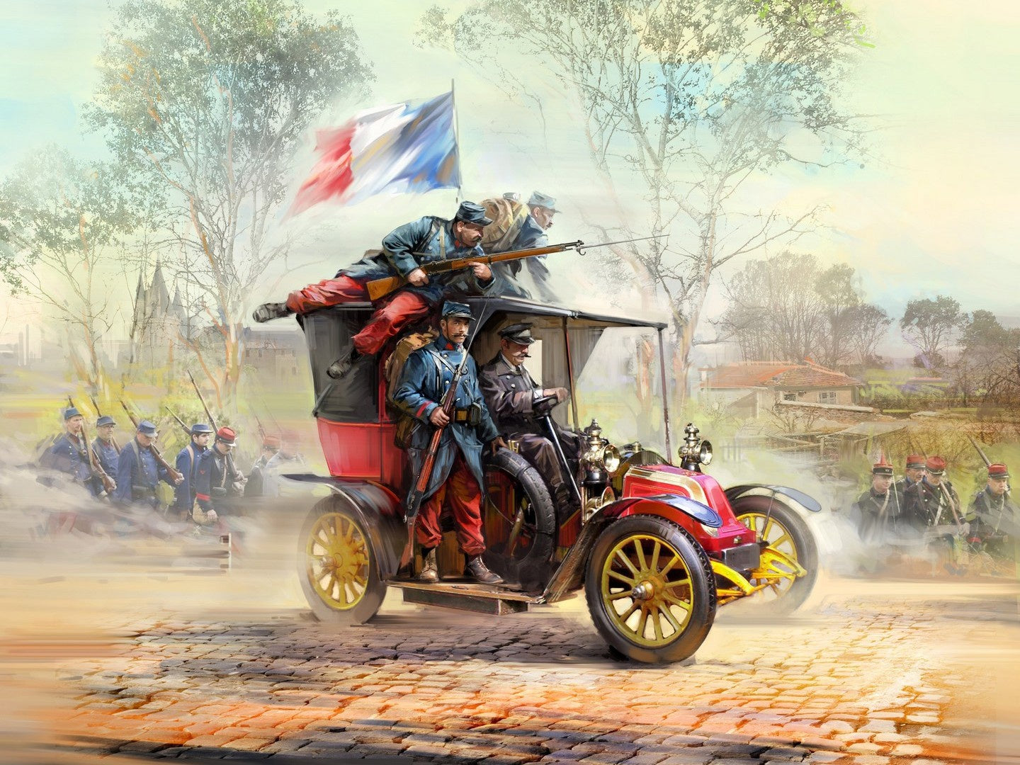 Battle of the Marne (1914) Taxi Car with French Infantry ICM35660