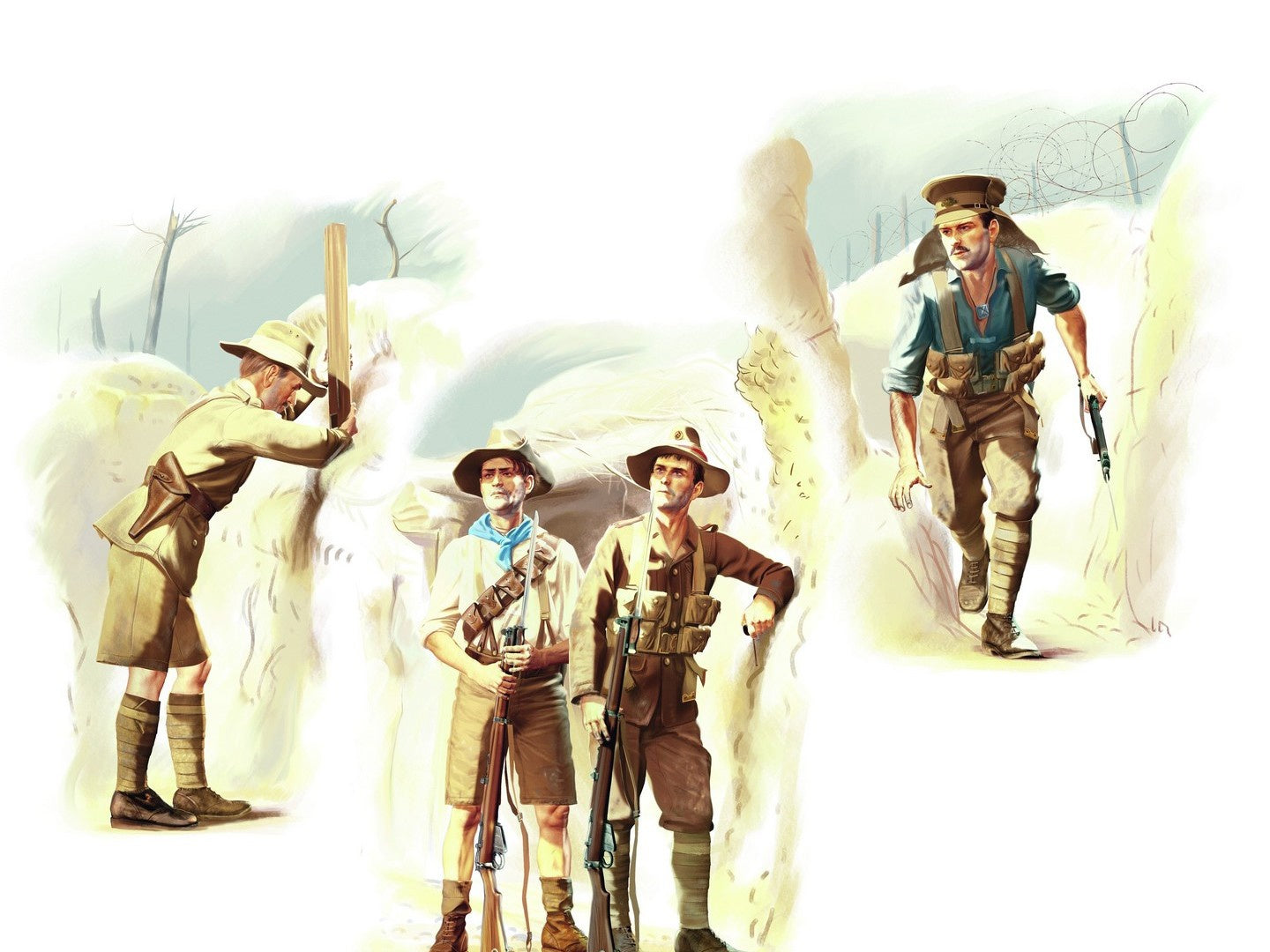 ANZAC Infantry (1915) 4 Figures ICM35685