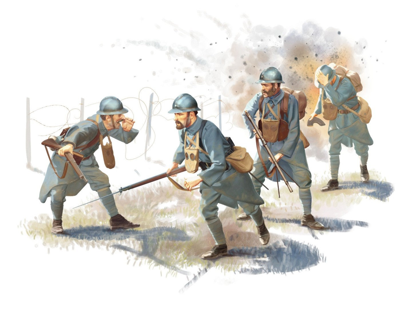 French Infantry (1916) 4 Figures ICM35691