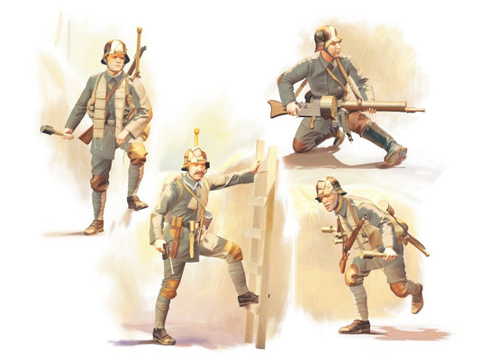 German Sturmtruppen (1918) 4 Figures ICM35692