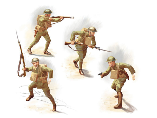 US Infantry (1918) 4 Figures ICM35693