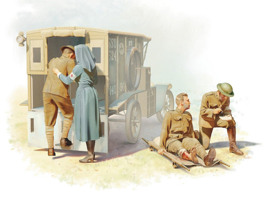 WWI U.S. Medical Personnel 4 Figures ICM35694
