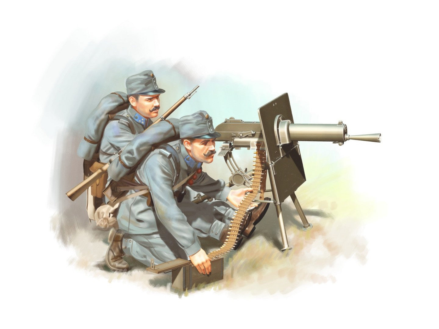 WWI Austro-Hungarian MG Team 2 Figures ICM35697