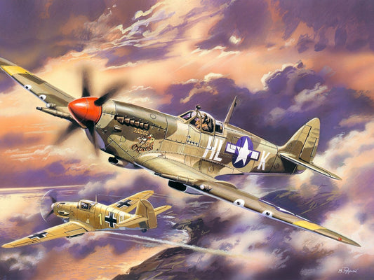 Spitfire Mk.VIII, WWII USAAF Fighter Plane ICM48065