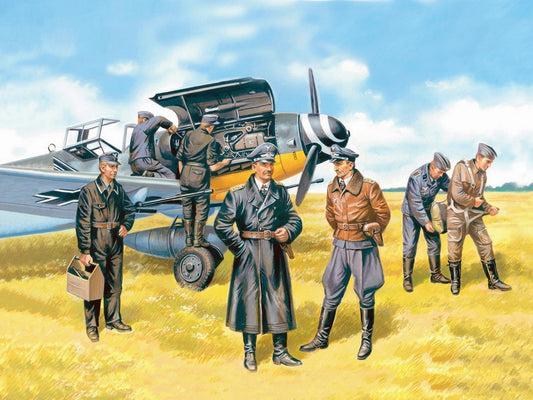 German Luftwaffe Pilots & Ground Personnel (1939-1945) 7 Figures ICM48082