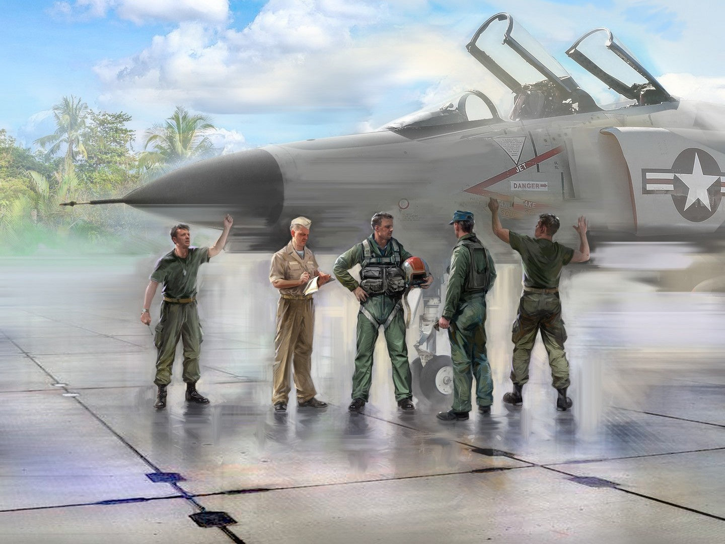 U.S. Pilots & Ground Personnel (Vietnam War) 5 Figures ICM48087