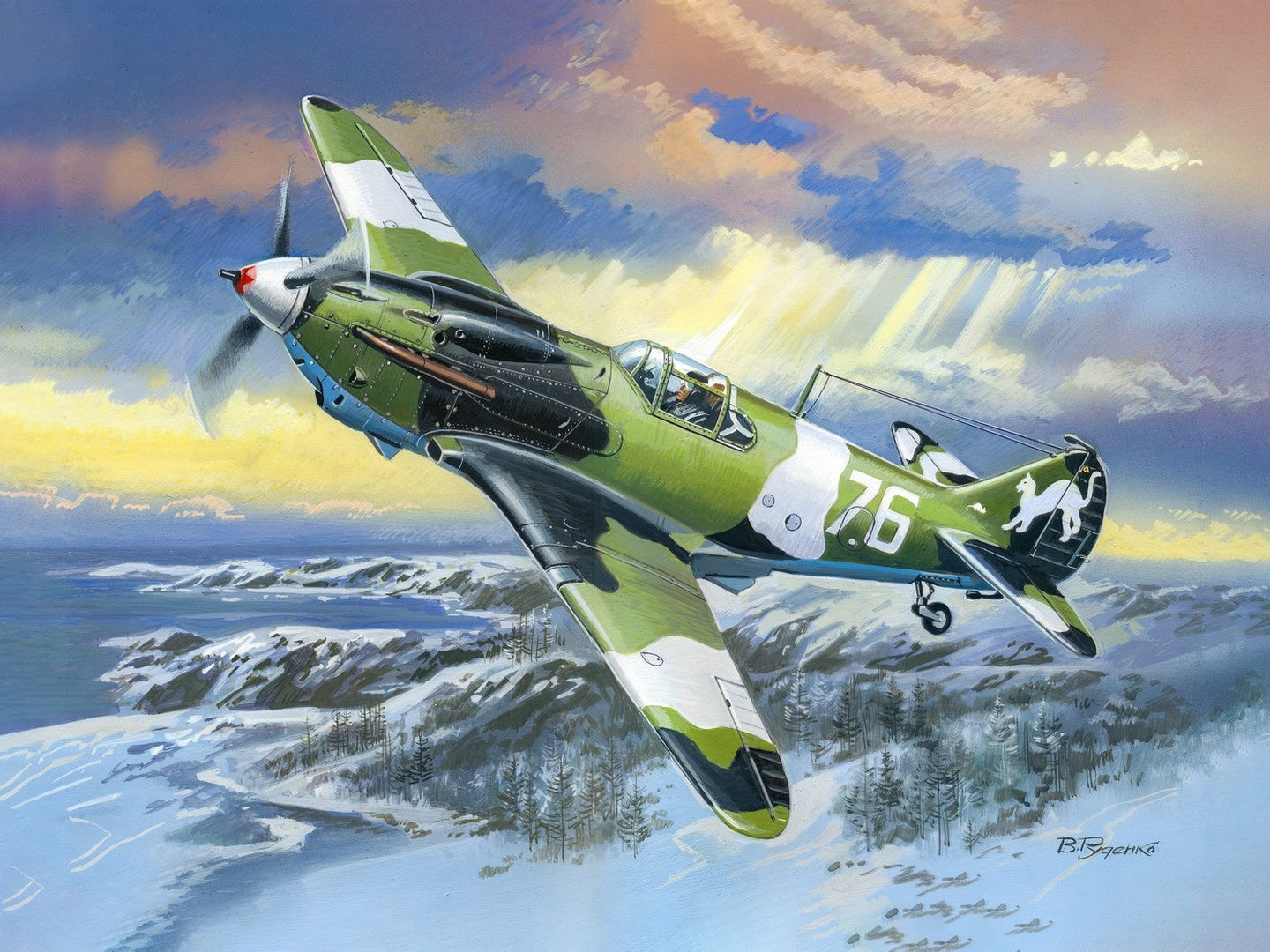 LaGG-3 Series 1-4, WWII Soviet Fighter Plane ICM48091