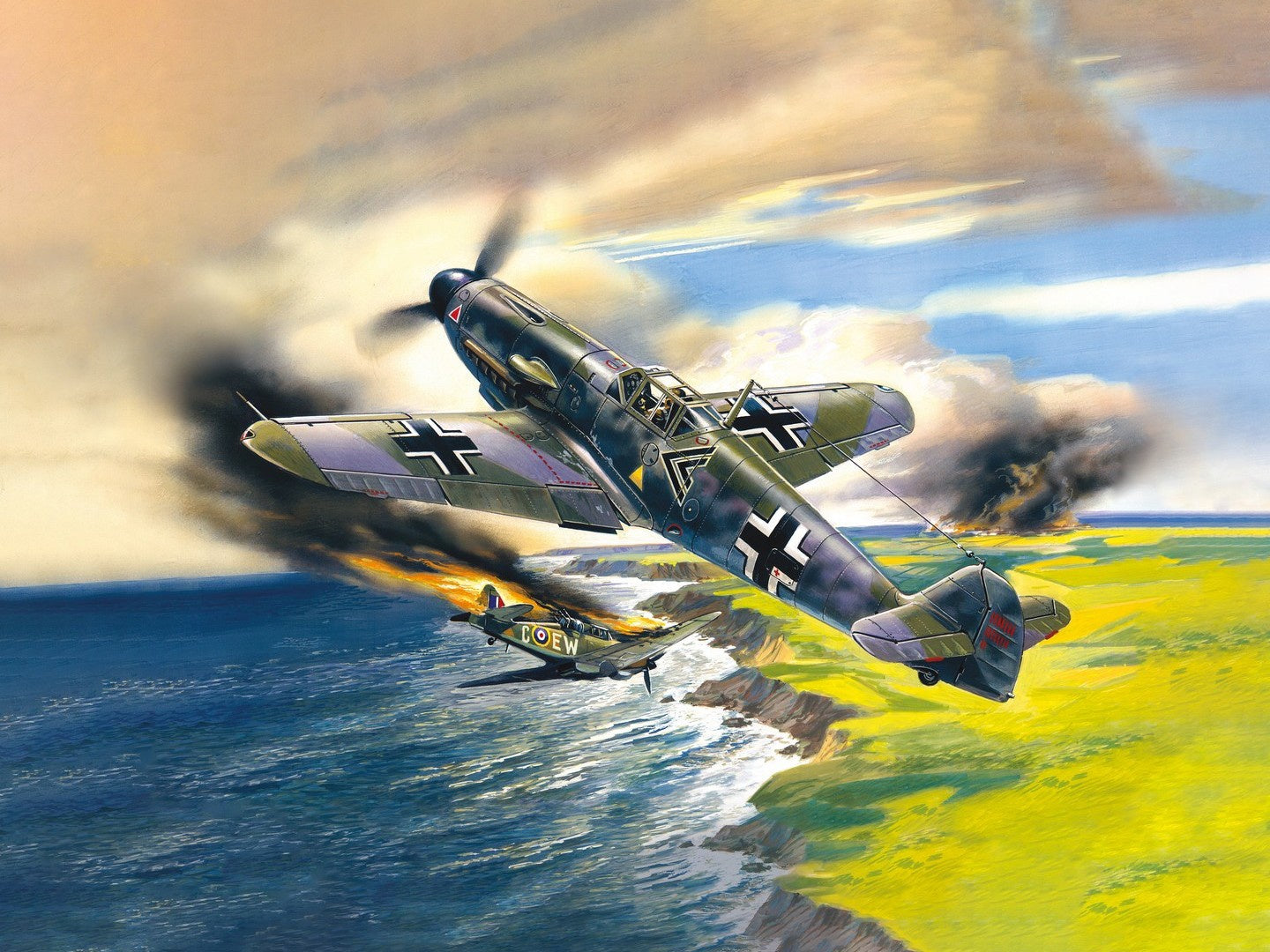 Messerschmitt Bf 109F-2, WWII German Fighter Plane ICM48102