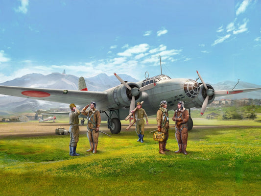 Ki-21-Ib 'Sally' with Japanese Pilots & Ground Personnel (5 Figures) ICM48197