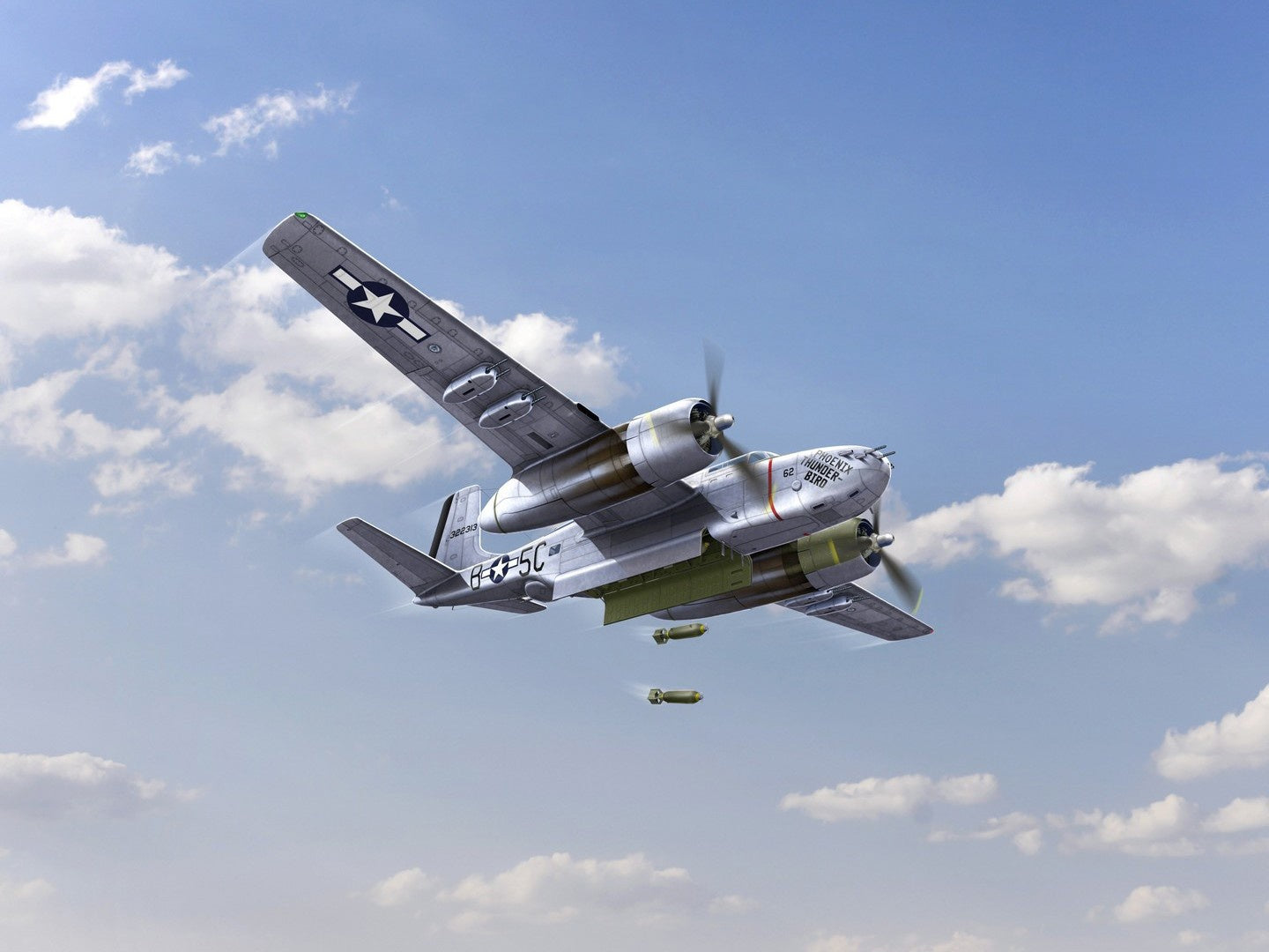 A-26B-15 Invader, WWII American Bomber ICM48282