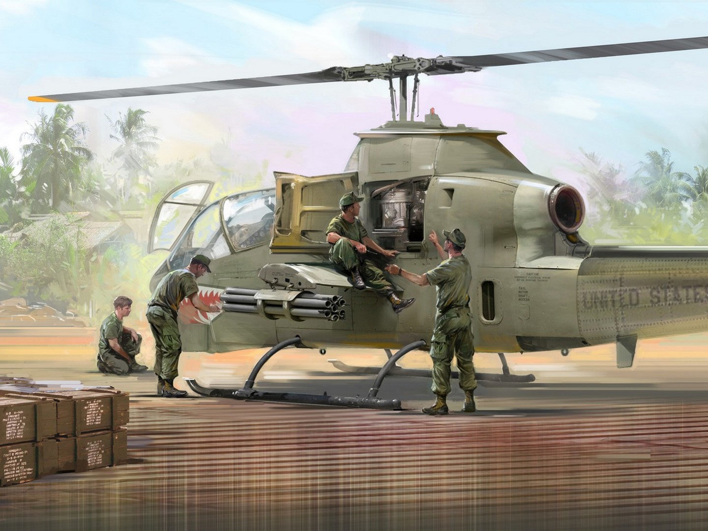 Helicopter Ground Personnel (Vietnam War) 4 Figures ICM53102