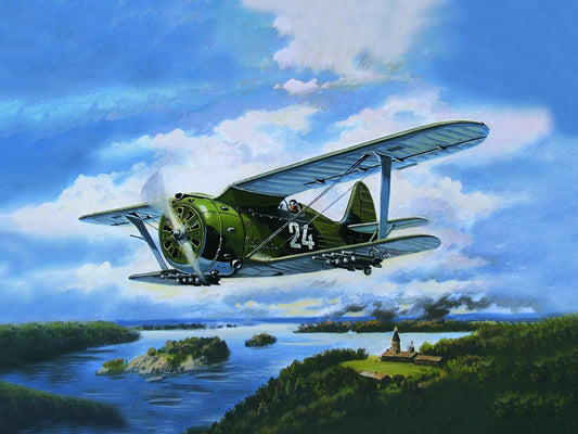 I-153 "Chaika", WWII Soviet Biplane Fighter ICM72074
