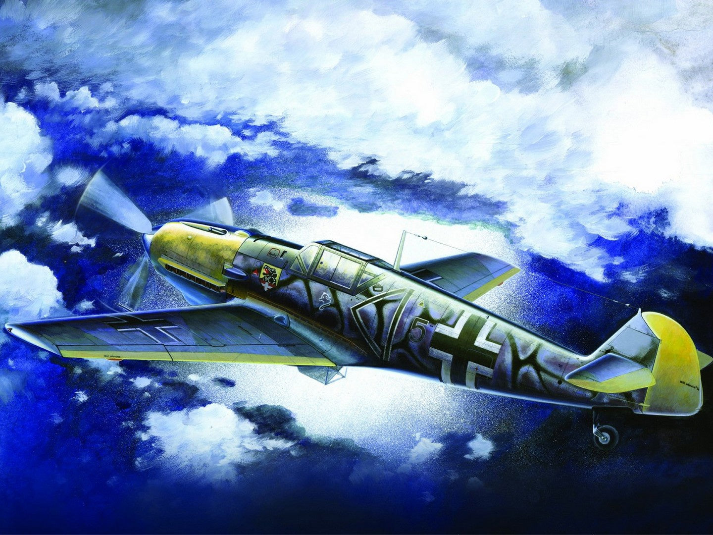 Messerschmitt Bf 109E-7/B, WWII German Fighter-Bomber ICM72135