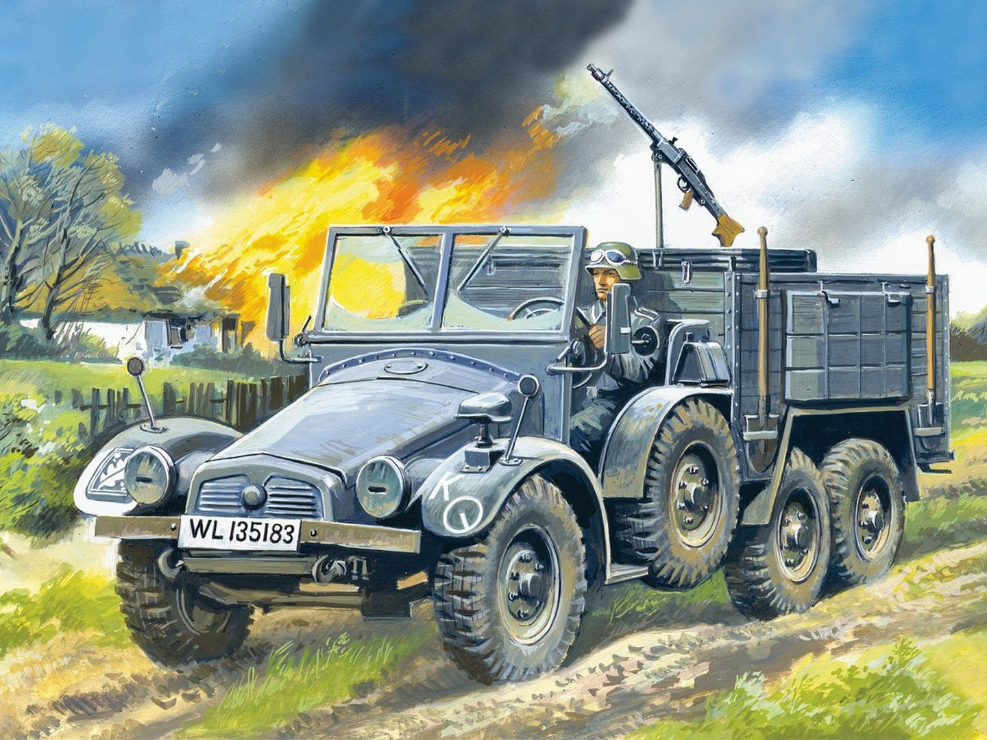 Krupp L2H143 Kfz.70, German Light Army Truck ICM72451