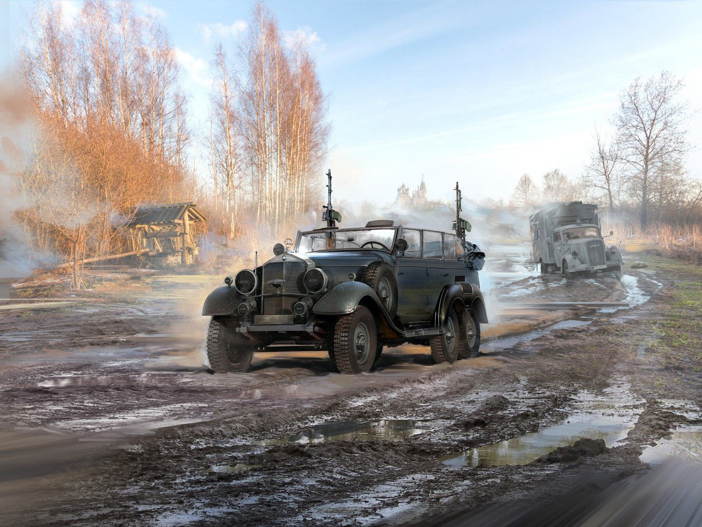 Type G4 Partisanenwagen with MG 34, WWII German Vehicle ICM72473