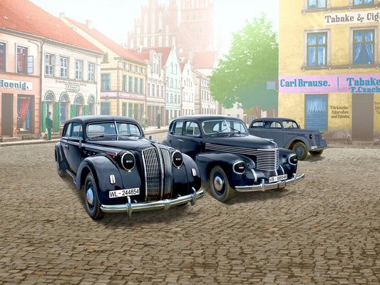 Wehrmacht Personnel Cars, Kadett K38 Saloon, Kapitan Saloon, Admiral Saloon (Set of 3) ICMDS3504