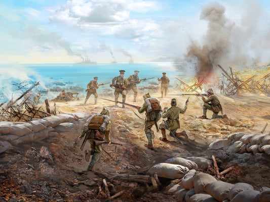 Dardanelles Campaign 1915 (WWI British Infantry, WWI British Vickers MG Crew, WWI Turkish Infantry) ICMDS3520