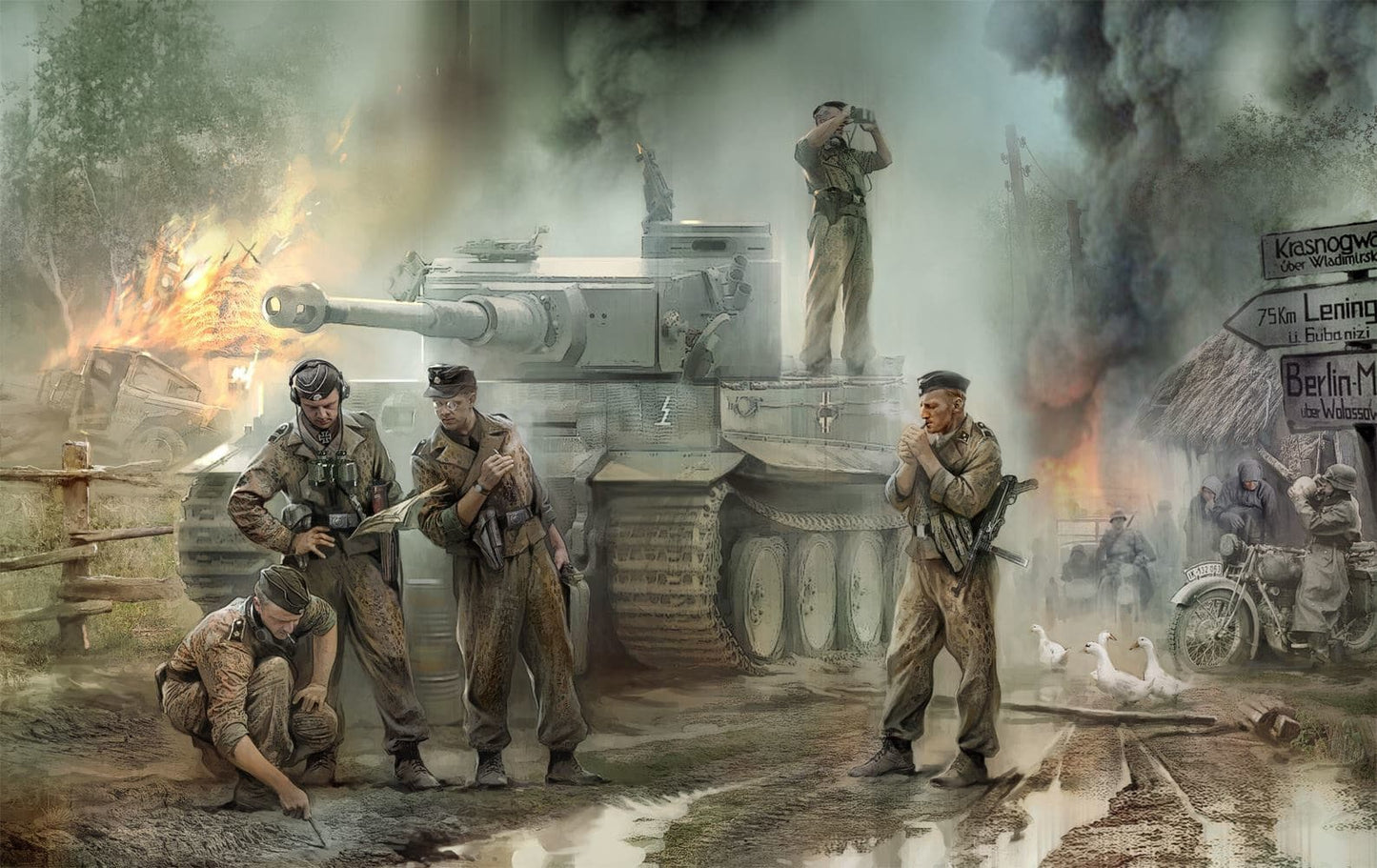 Zvezda German Tank Crew Wwii 43-45 Z3614